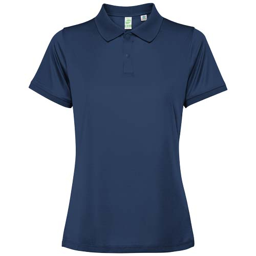 Polo recyclé femme personnalisable manches courtes Tormo ROLY Bleu marine